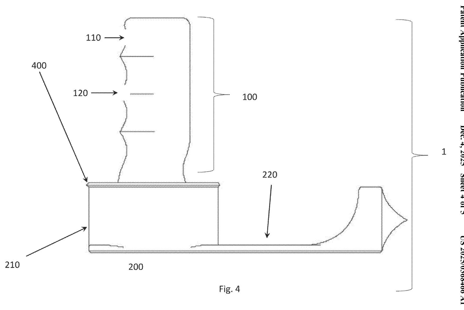 Fig. 4 — side view, handle grooves