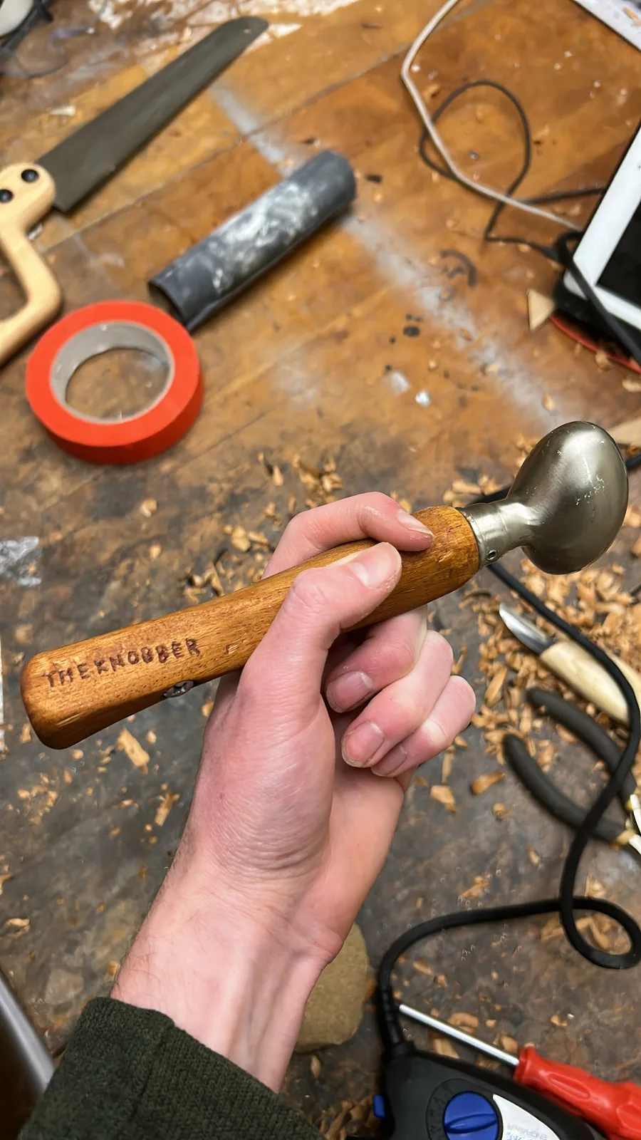 The Knobber, with its name stamped into the handle